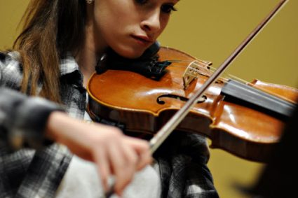 Concentrated Violin Rehearsal | Community Music School Collegeville